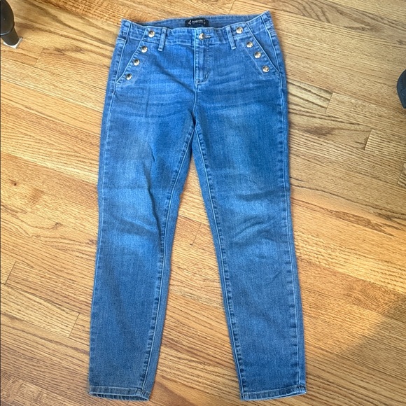 Nanette Lepore Denim - Nanette Lepore Bell, high-rise ankle skinny jeans